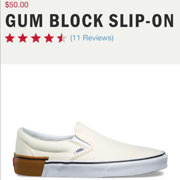 gum block slip on vans